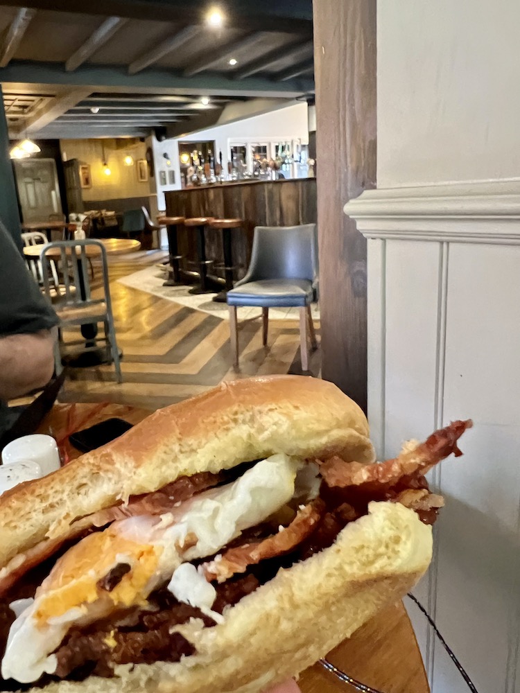 Breakfast Cob in the village pub