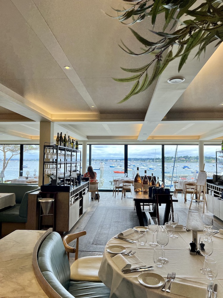 Rick Stein's restaurant view at Sandbanks, Poole Dorset